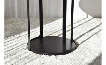 Mesa auxiliar Trouville blanco y negro