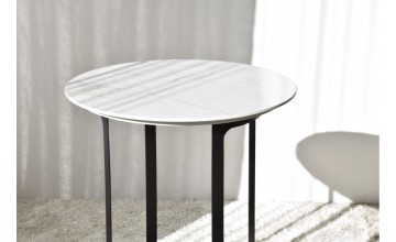 Mesa auxiliar Trouville blanco y negro