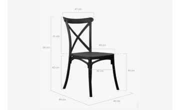 Silla Vezere resina negra