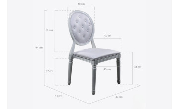 Silla Lescale resina blanca