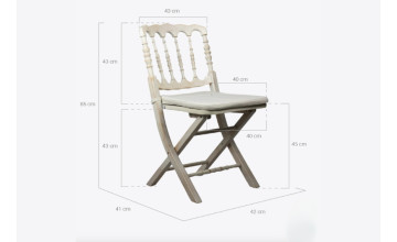 Silla Bastille madera con cojín