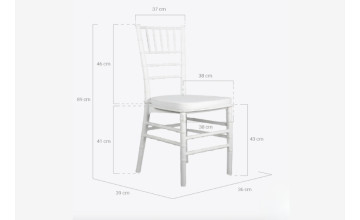 Silla Genebre blanca con cojín