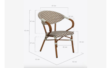 Silla Cubart moca